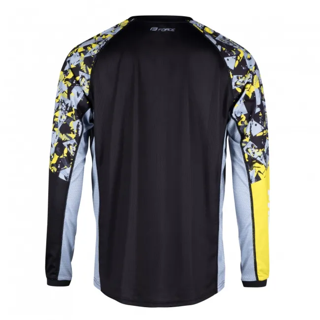 Bluza Force Reckless Maneca Lunga Black-Yellow-Grey M