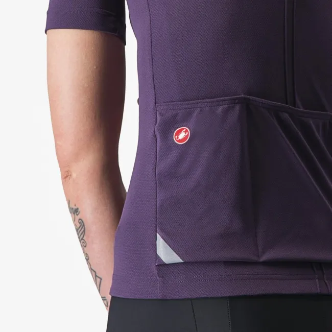 Tricou cu maneca scurta Castelli Anima 4 de dama Mov XS