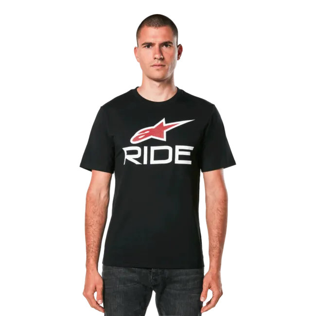 Tricou Alpinestars Ride 4.0 CSF Tee Black/White/Red XXL