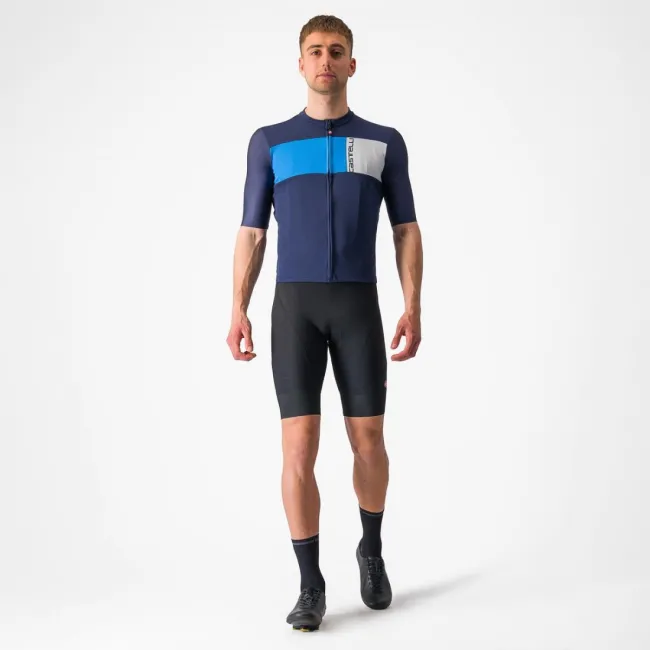 Tricou cu maneca scurta Castelli Prologo 7 Indigo/Albastru/Gri XXL