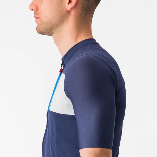 Tricou cu maneca scurta Castelli Prologo 7 Indigo/Albastru/Gri XXL