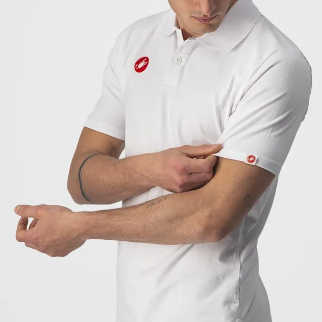 Tricou polo Castelli Race Day Alb XXL