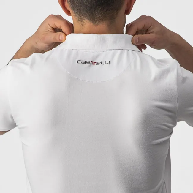 Tricou polo Castelli Race Day Alb XXL