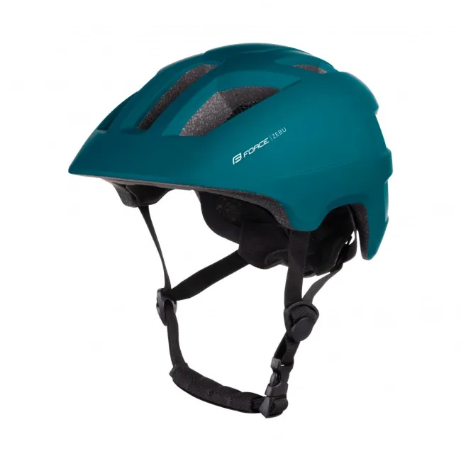 Casca Force Zebu cu lumina teal L-XL (57-61 cm)