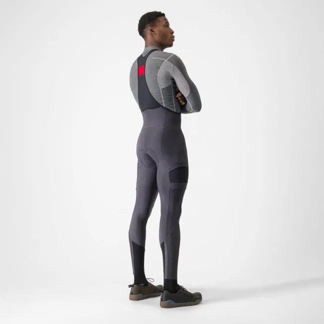 Pantalon lungi cu bretele Castelli Unlimited Trail Antracit M