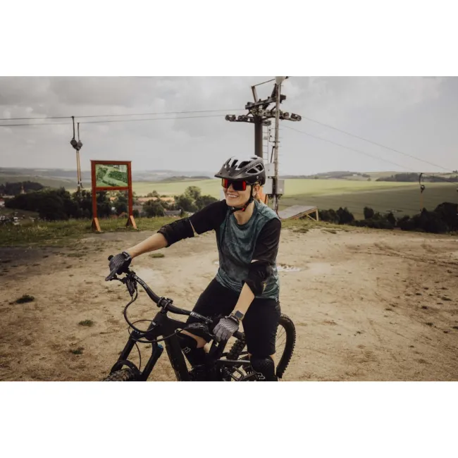 Tricou Force MTB Move maneci scurte Verde Inchis M