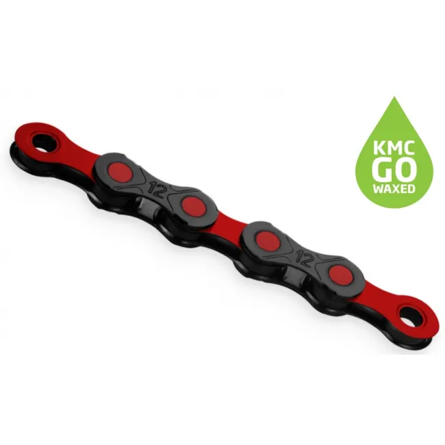 Lant KMC DLC 12 Negru/Rosu 12 Viteze 126 Zale ceruit