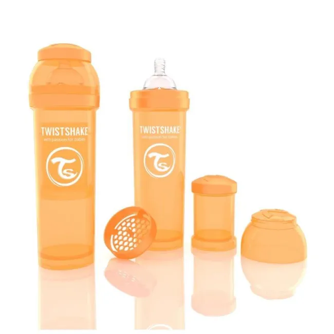 Biberon Anticolici Twistshake 330 Ml - Portocaliu