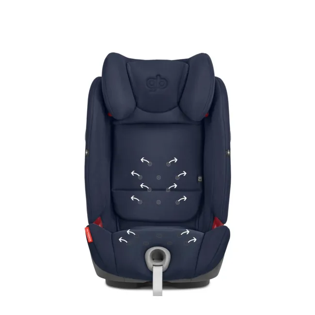 Scaun auto copii, cu Isofix Gb Everna-fix, 9-36 Kg - Albastru