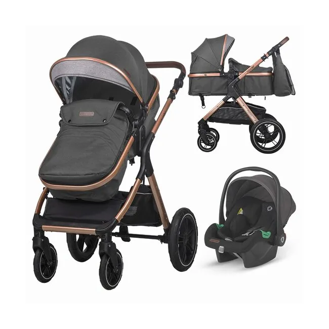 Carucior Bebe Transformabil 3 In 1 C Melora - Negru