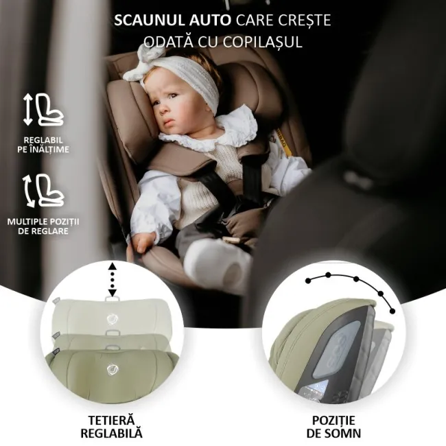 Scaun auto rotativ iSize Coccolle Velsa Moss green