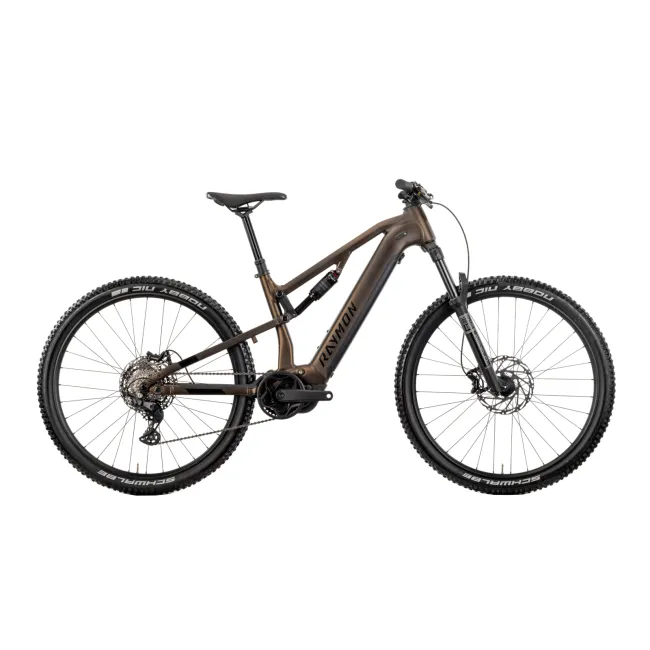 Bicicleta Electrica Raymon Full Suspension Trailray 120 Pro 2025 - 29 Inch, L, Maro - Deore LG