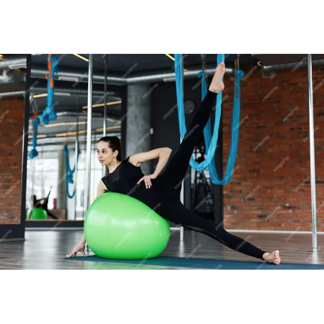 Minge Gimnastica PVC, 75 cm, Verde