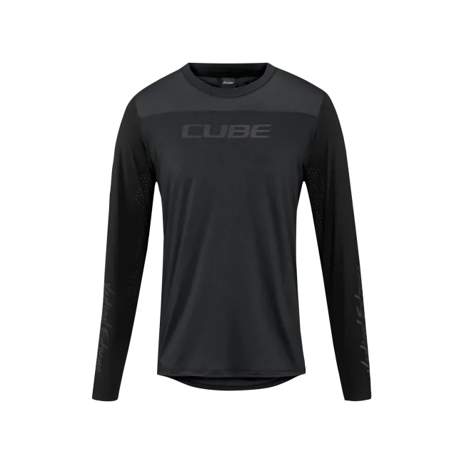 BLUZA CUBE VERTEX ROUND NECK PRO L/S BLACK L