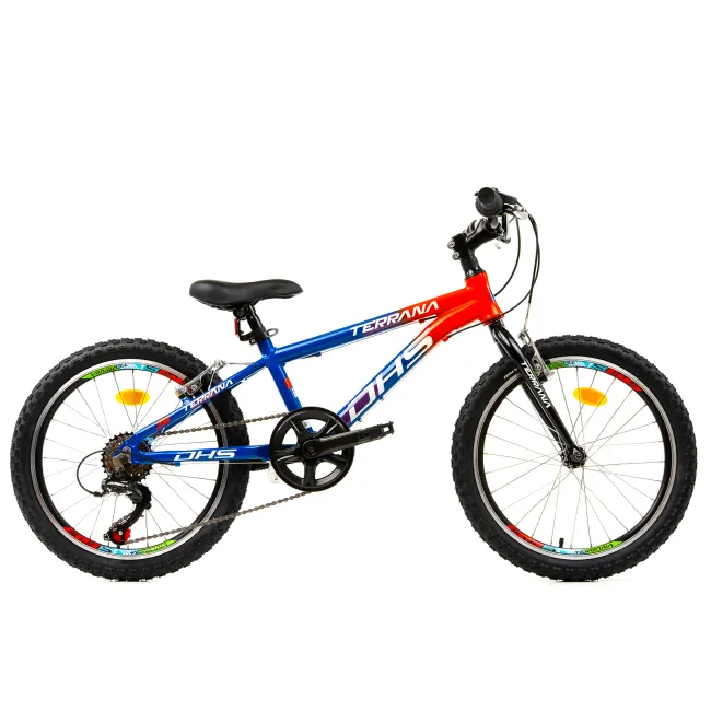 Bicicleta Copii Dhs Terrana 2023 - 20 Inch, Albastru/Rosu