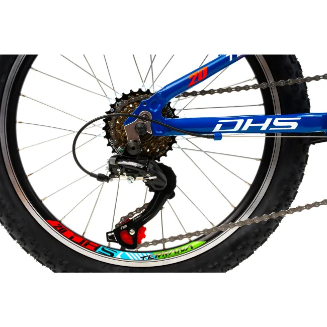 Bicicleta Copii Dhs Terrana 2023 - 20 Inch, Albastru/Rosu