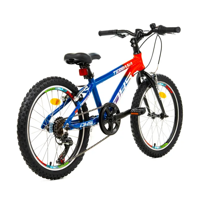 Bicicleta Copii Dhs Terrana 2023 - 20 Inch, Albastru/Rosu