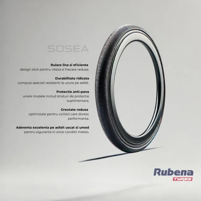 Anvelopa Bicicleta Rubena 700 x 38C 40-622 SHIELD V81, Negru