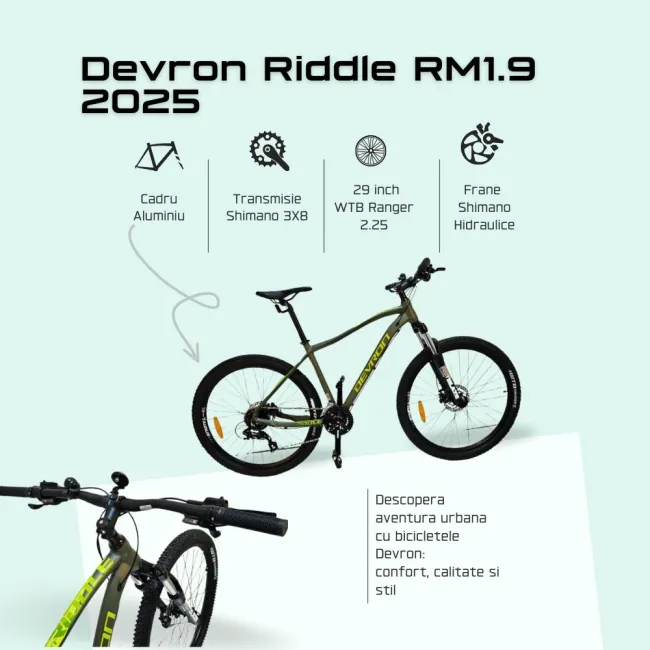 Bicicleta Mtb Devron Riddle RM1.9 2025 - 29 Inch, XL, Verde