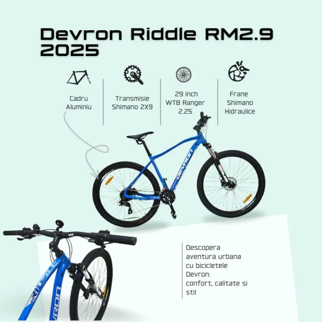 Bicicleta Mtb Devron Riddle RM2.9 2025 - 29 Inch, L, Albastru