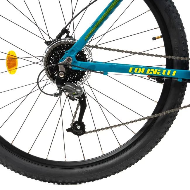 Bicicleta MTB Colinelli COL27, Marimea L, 29 inch, Verde, Schimbator Shimano Altus, 24 Viteze, Cadru Aluminiu, Frane pe Disc