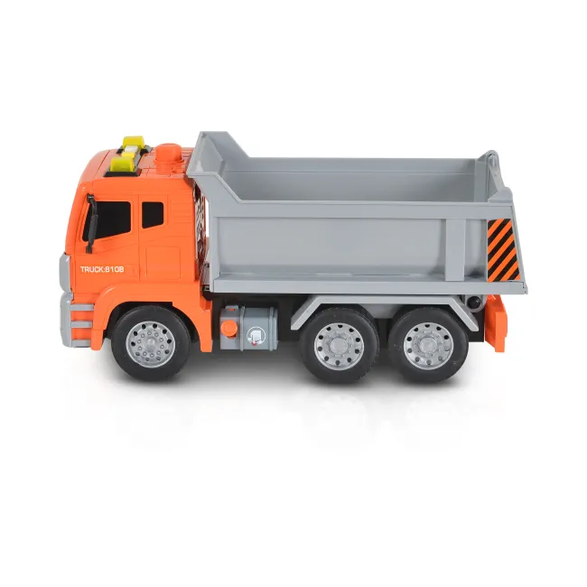 Camion basculanta 1:12 cu sunet si lumini, Moni, Portocaliu
