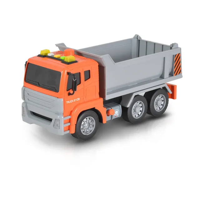 Camion basculanta 1:12 cu sunet si lumini, Moni, Portocaliu