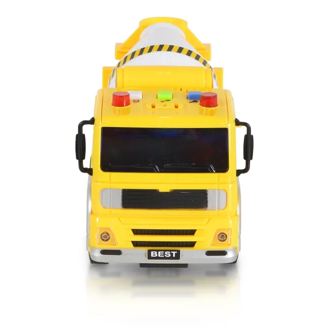 Camion betoniera 1:20 cu lumini si sunete, Moni, Galben