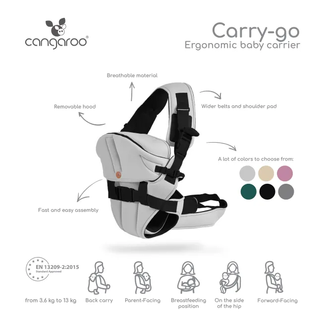 Marsupiu bebelusi, Cangaroo - Carry Go, Verde