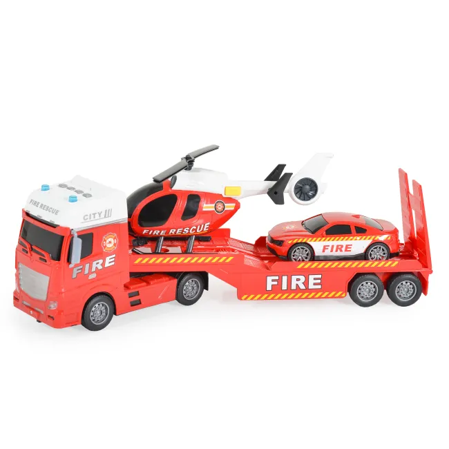 Masina de pompieri cu lumini si sunete, Jin Jia Toys, Rosu