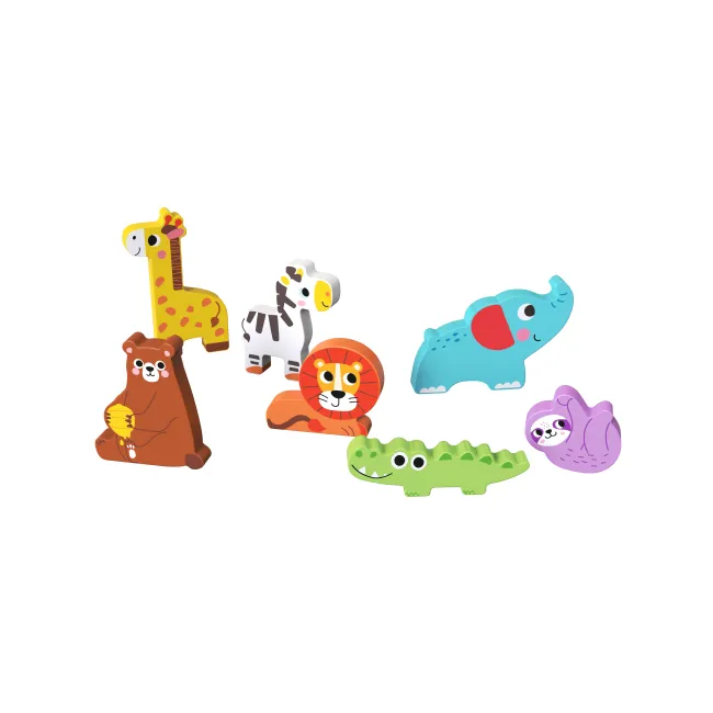 Puzzle animalute Tooky Toy - 8 piese groase