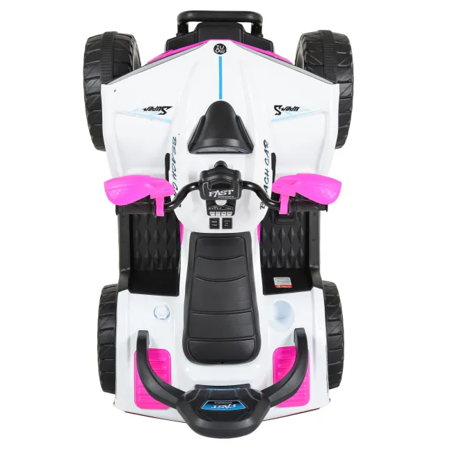 ATV electric Windy pentru copii 3 ani+, acumulator, MP3/USB si Bluetooth, 12V cu 4 motoare, Moni, Roz