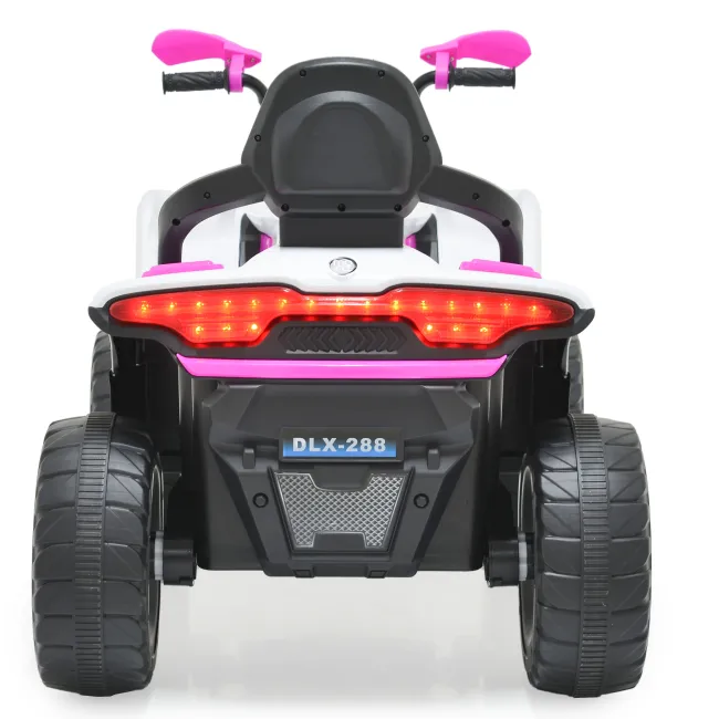 ATV electric Windy pentru copii 3 ani+, acumulator, MP3/USB si Bluetooth, 12V cu 4 motoare, Moni, Roz