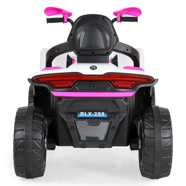 ATV electric Windy pentru copii 3 ani+, acumulator, MP3/USB si Bluetooth, 12V cu 4 motoare, Moni, Roz