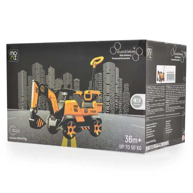 Excavator electric Bumblebee Ride-on pentru copii 3+
