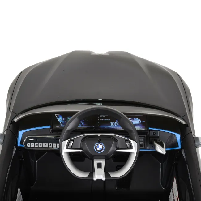 Masinuta electrica BO BMW i4 pentru copii 3 ani+, acumulatori si telecomanda, usi care se deschid, centura, pornire buton, Negru