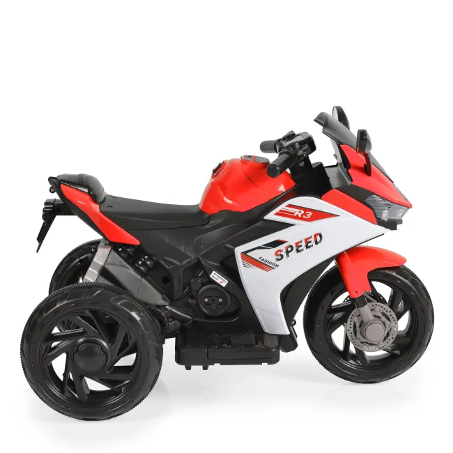 Motocicleta electrica copii 3 ani+ BO Hurricane, 6V MP3/USB acumulator si lumini led , Rosu