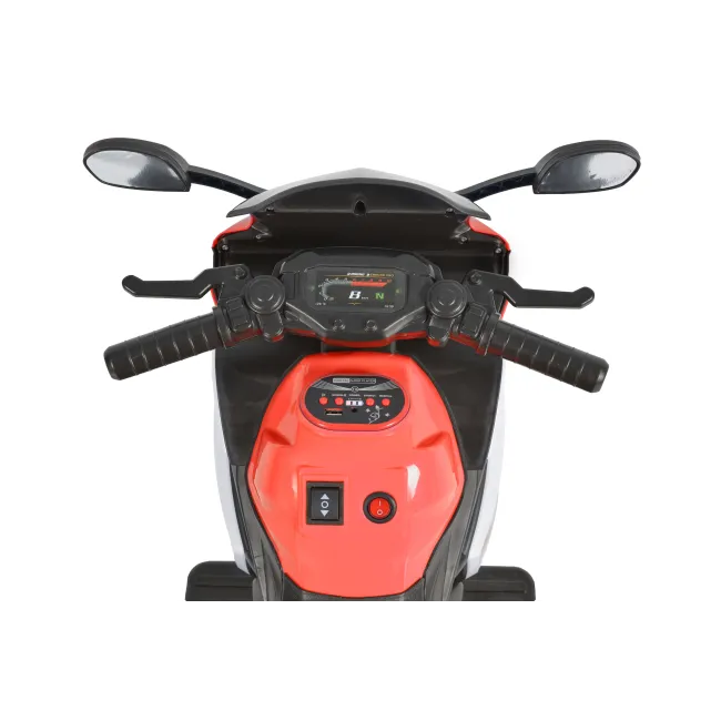 Motocicleta electrica copii 3 ani+ BO Hurricane, 6V MP3/USB acumulator si lumini led , Rosu