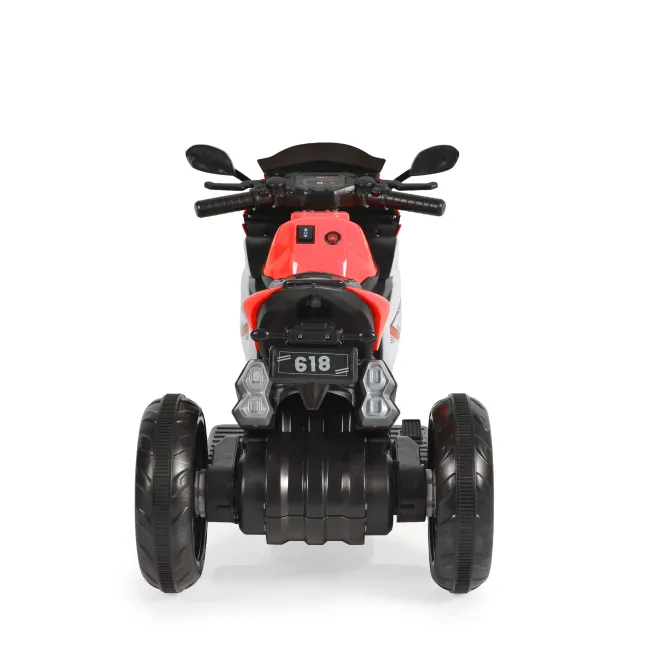 Motocicleta electrica copii 3 ani+ BO Hurricane, 6V MP3/USB acumulator si lumini led , Rosu