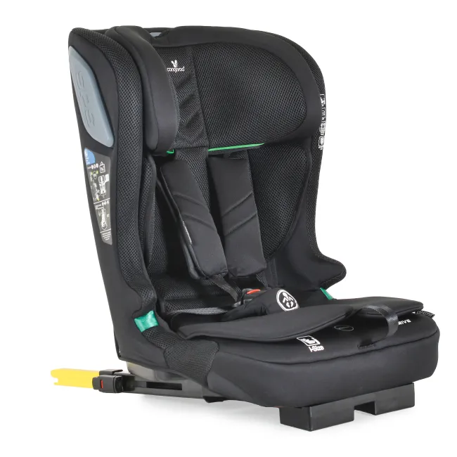 Scaun auto copii iDrive Phantom cu Isofix, de la 6 luni - 12 ani, Cangaroo, Negru