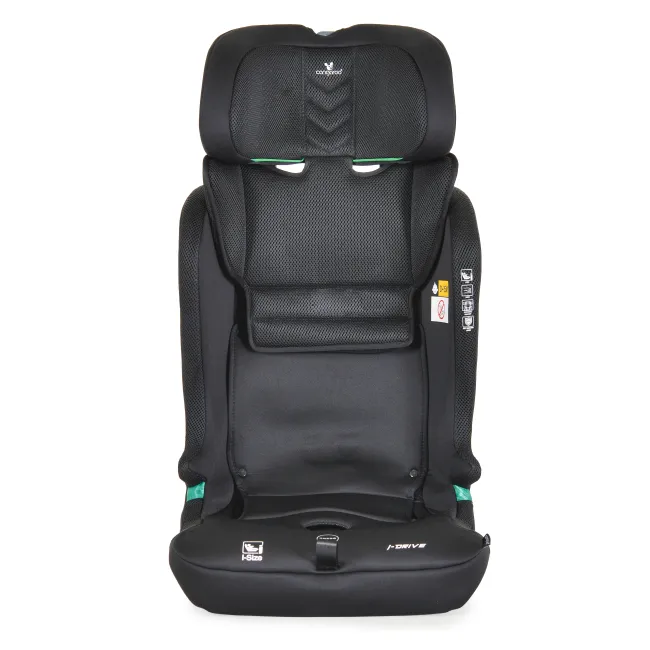Scaun auto copii iDrive Phantom cu Isofix, de la 6 luni - 12 ani, Cangaroo, Negru