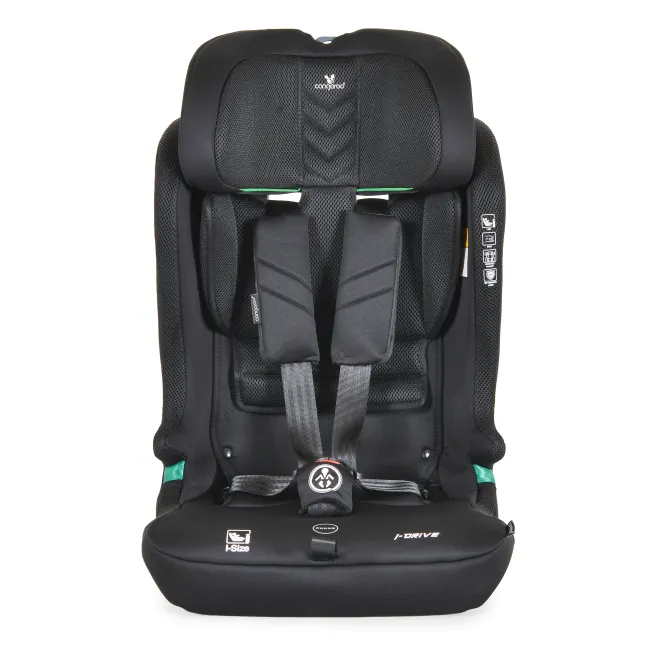 Scaun auto copii iDrive Phantom cu Isofix, de la 6 luni - 12 ani, Cangaroo, Negru