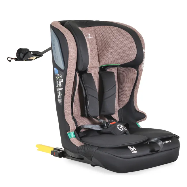 Scaun auto copii iDrive Powder Puff cu Isofix, de la 6 luni - 12 ani, Cangaroo, Maro