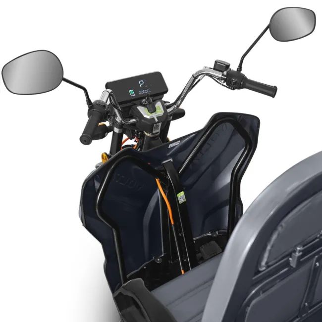 Triciclu Electric, FARA Permis, Motor 3900W, Voltarom Hercules, Tuk Tuk, 72V, 45Ah, pana la 50km autonomie, Gri