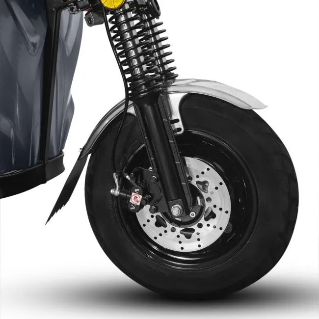 Triciclu Electric, FARA Permis, Motor 3900W, Voltarom Hercules, Tuk Tuk, 72V, 45Ah, pana la 50km autonomie, Gri