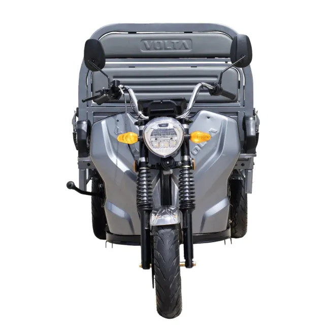 Triciclu Electric, FARA Permis, Motor 3900W, Voltarom Hercules, Tuk Tuk, 72V, 45Ah, pana la 50km autonomie, Gri