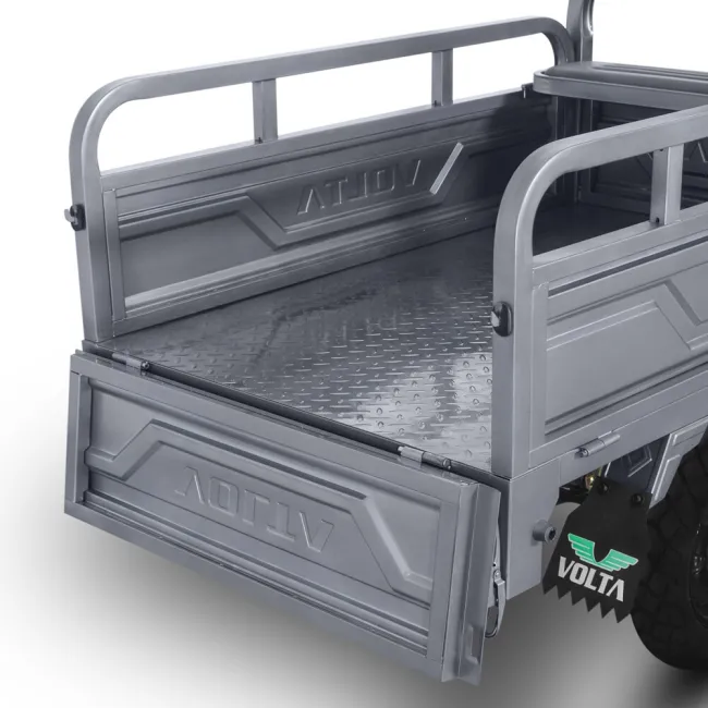 Triciclu Electric, FARA Permis, Motor 3900W, Voltarom Hercules, Tuk Tuk, 72V, 45Ah, pana la 50km autonomie, Gri