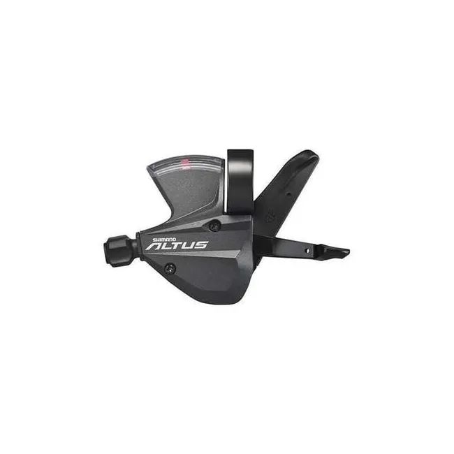 Maneta schimbator stanga Shimano Altus SL M370, 3 viteze, cablu 2050 mm, cu indicator optic, negru