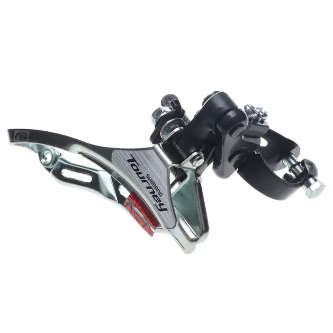 Schimbator fata 3x6/7 viteze Shimano Tourney AFDTY300DSTM6, SIS, 42T, tragere sus, argintiu