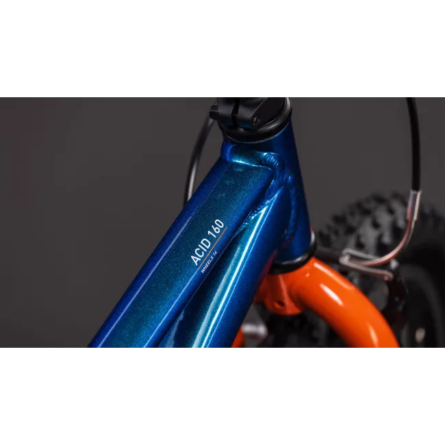 Bicicleta Copii Cube Acid 160 Actionteam 2026 - 16 inch, Albastru-Portocaliu